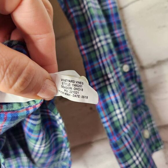 Vineyard Vines Slim Fit Whale Shirt Mens Large Long Sleeve Button Up Cotton - Picture 12 of 14